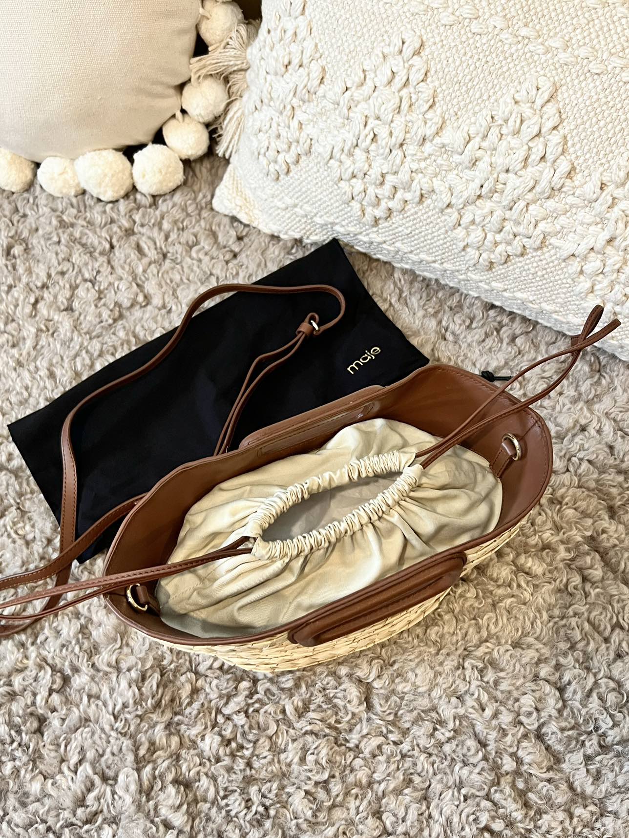 Maje Bucket Bag w Leather Trim image indicator(7)