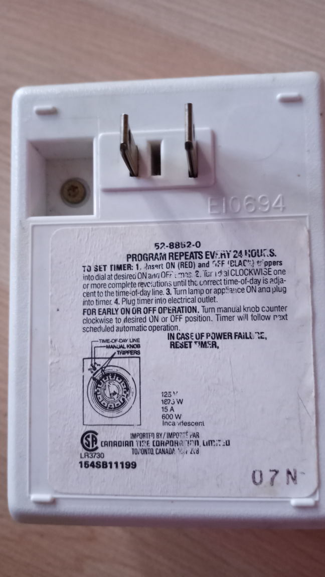 Two plug in timers image indicator(3)
