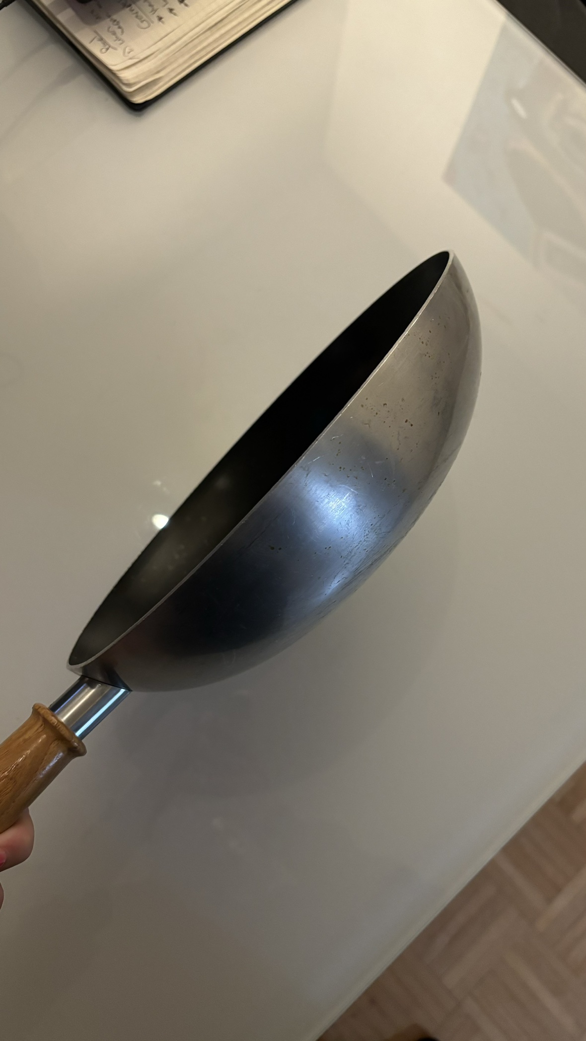Vintage MIRRO Non-stick 8" Wok Wood Handle - photo 4