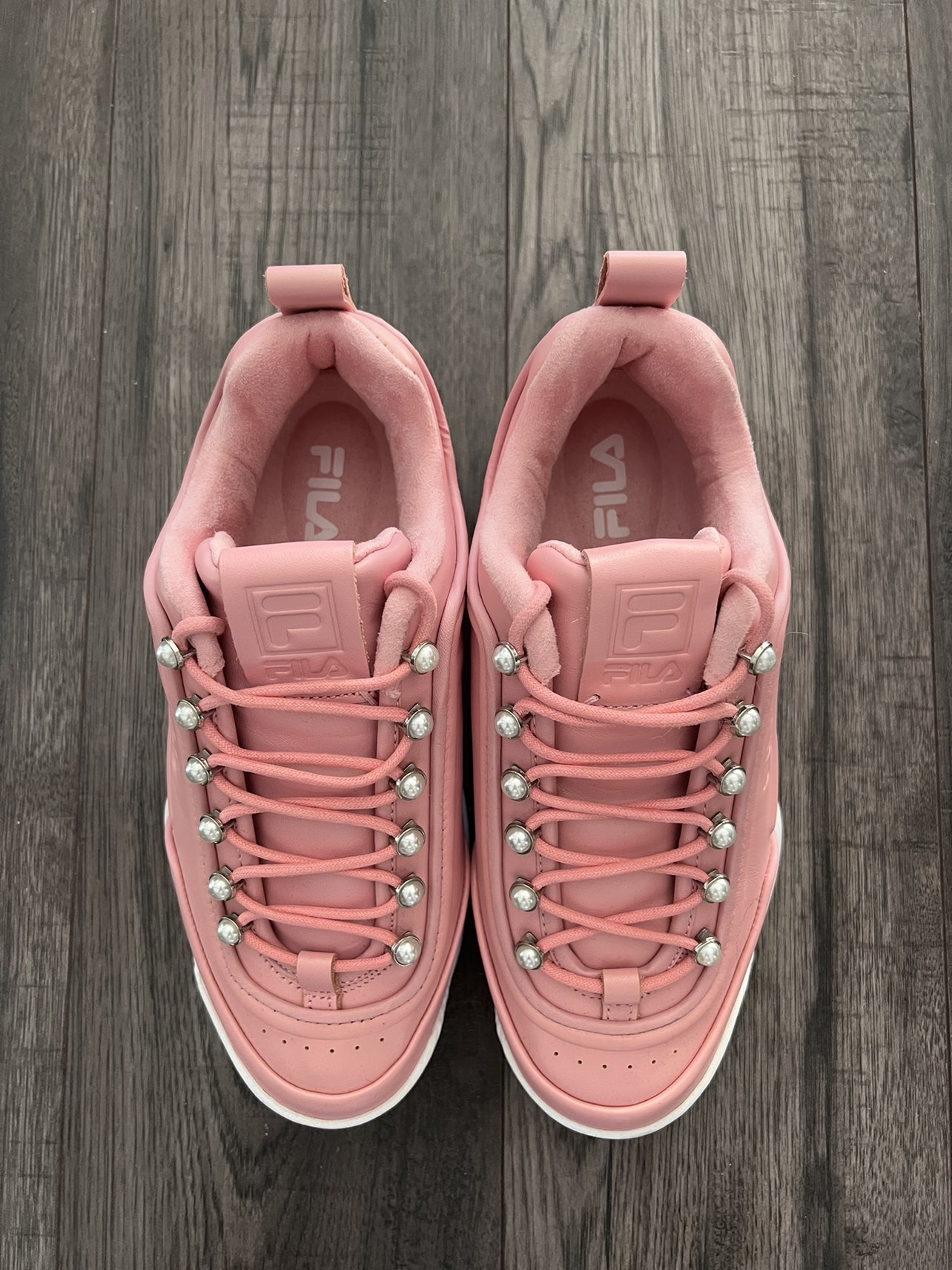 Fila Dynasty Pink Pearl Disruptor Zero Sneakers, Never Worn - photo 2