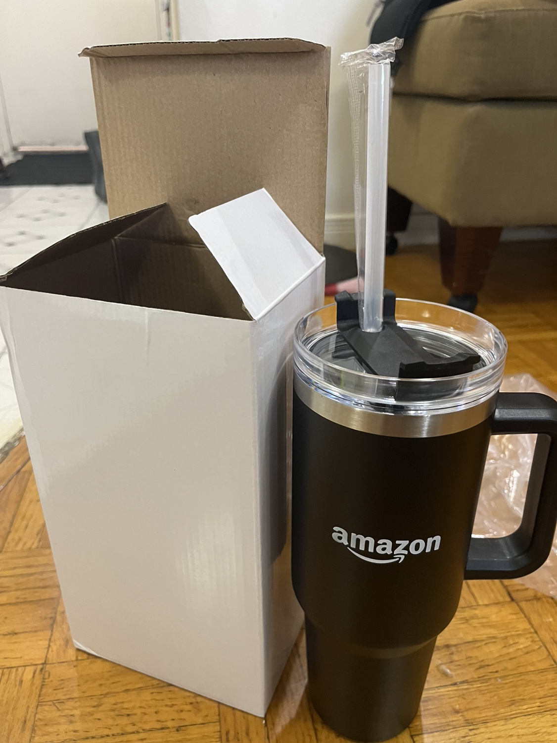 Stainless steel tumbler with straw - photo 3