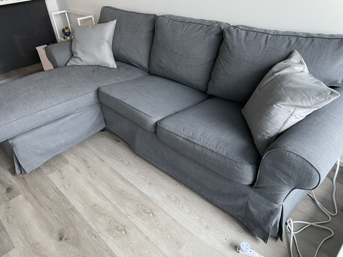 Grey couch, sofa