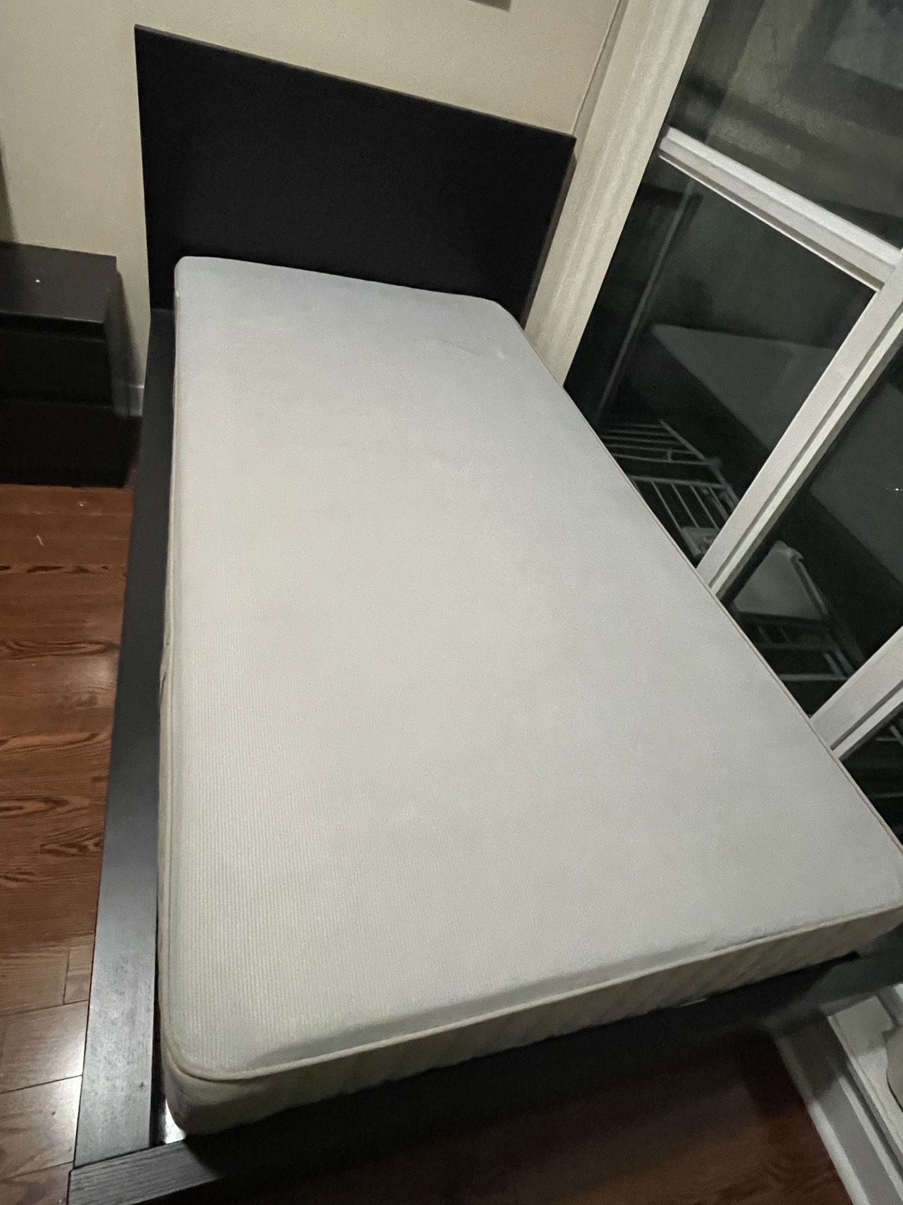 IKEA bed with frame and mattress side table - photo 4
