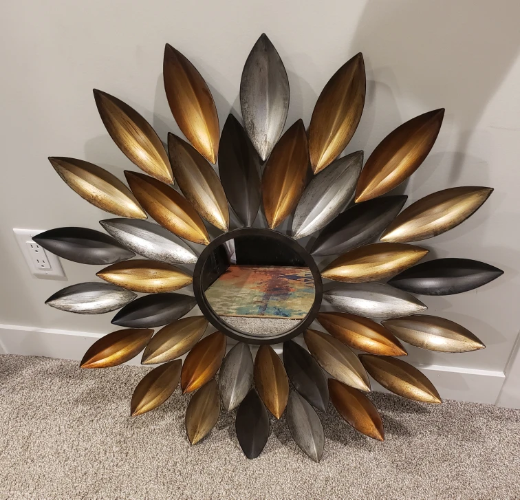 large metal wall mirror