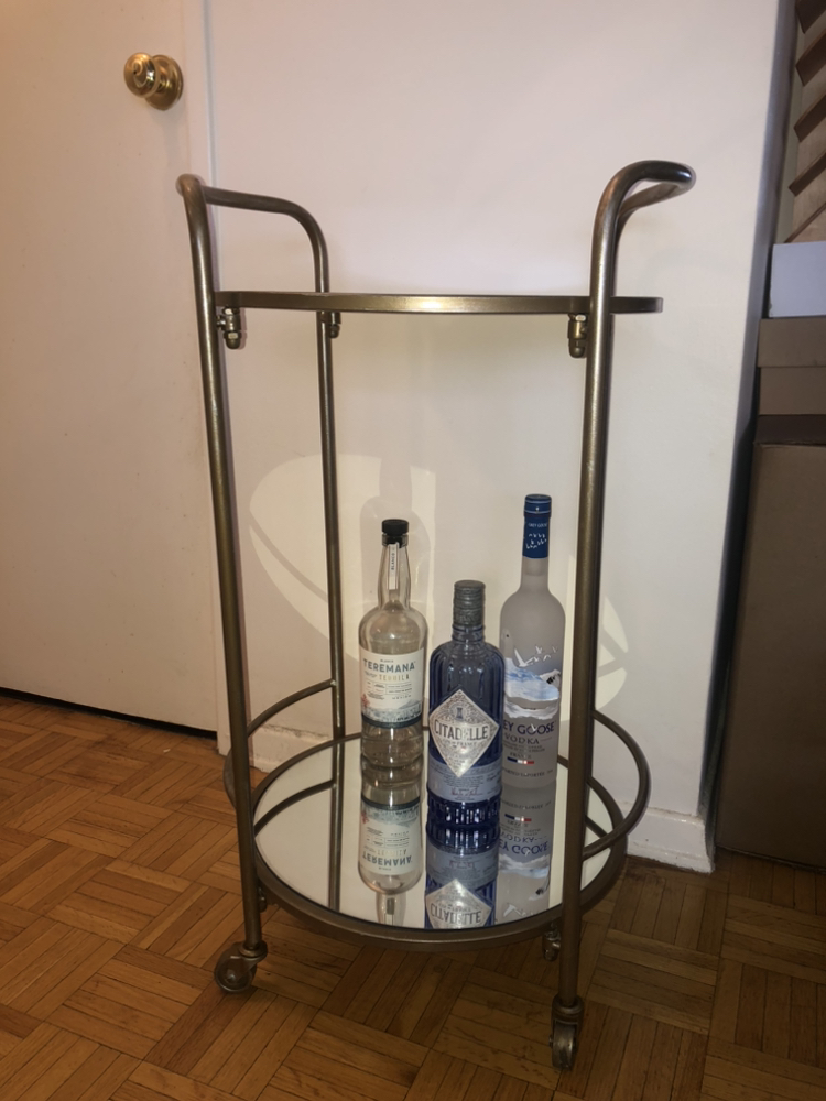 Round Glass Bar Cart - photo 2