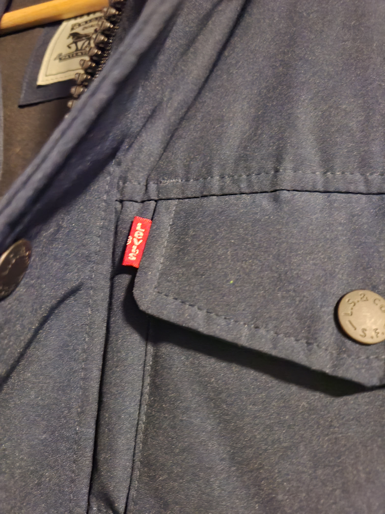 Levis Artic Cloth Navy Hooded Parka Mens Size Medium image indicator(3)