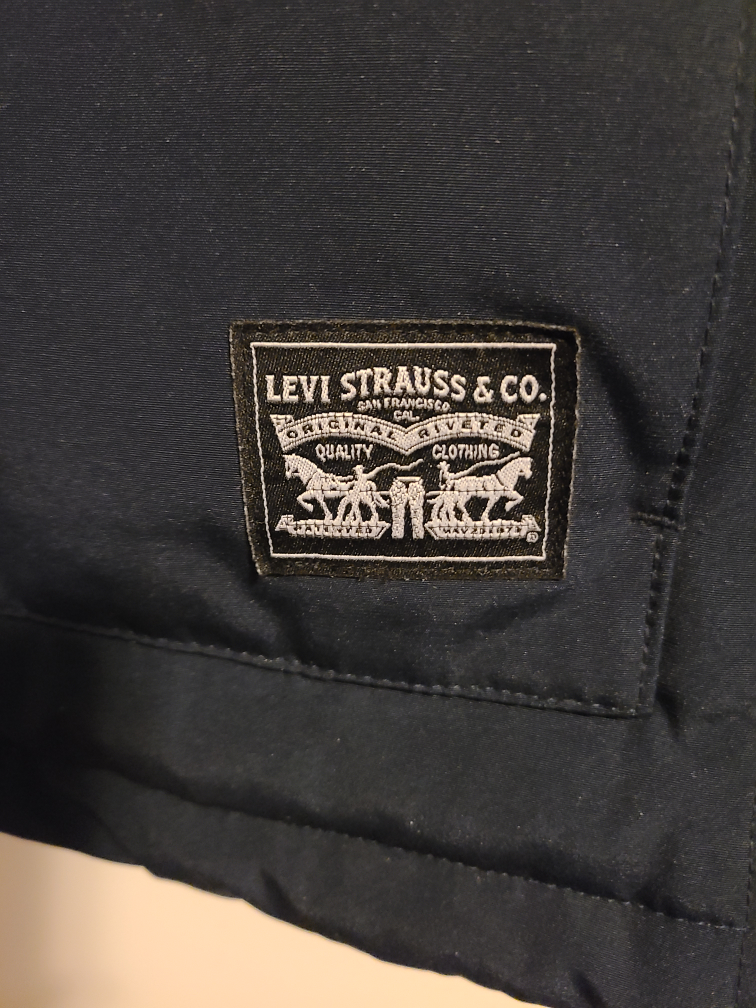Levis Artic Cloth Navy Hooded Parka Mens Size Medium image indicator(4)