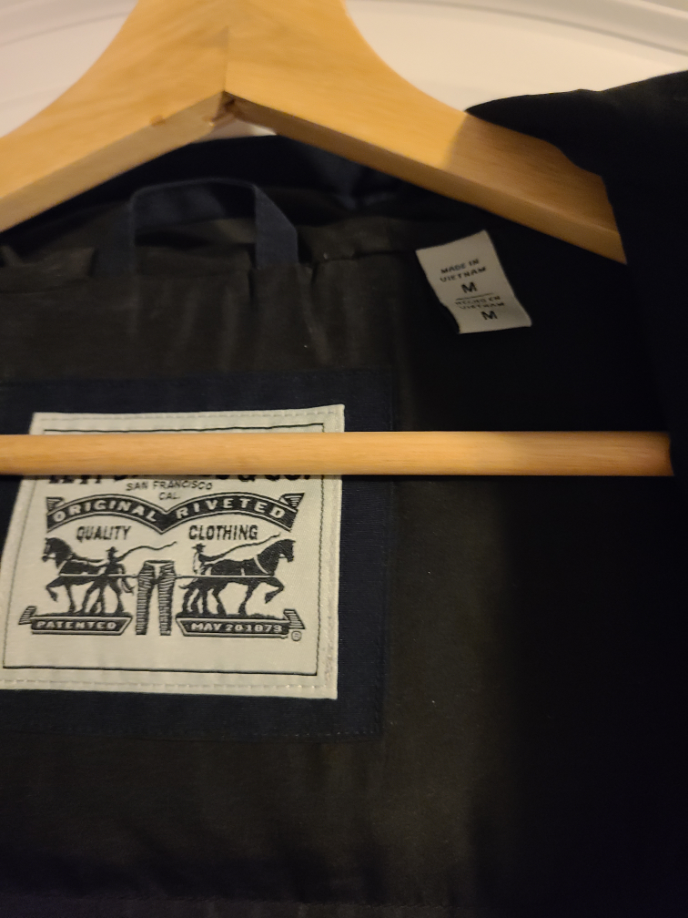 Levis Artic Cloth Navy Hooded Parka Mens Size Medium image indicator(5)