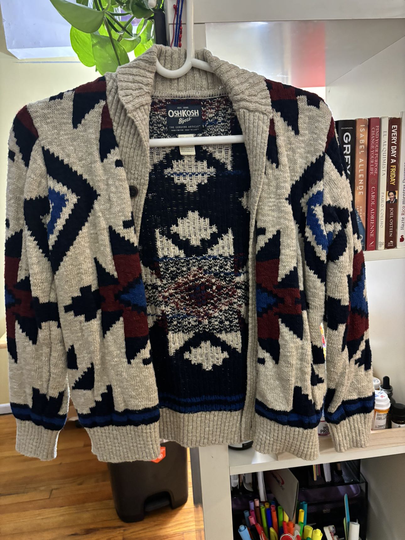 Boys cardigan size 10/12  brand Oshkosh