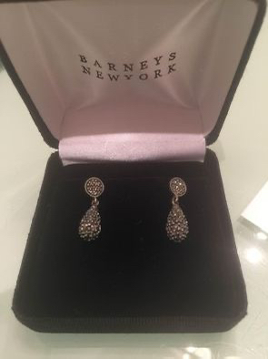 New Barney’s New York delicate drop black earrings with crystals image indicator(7)