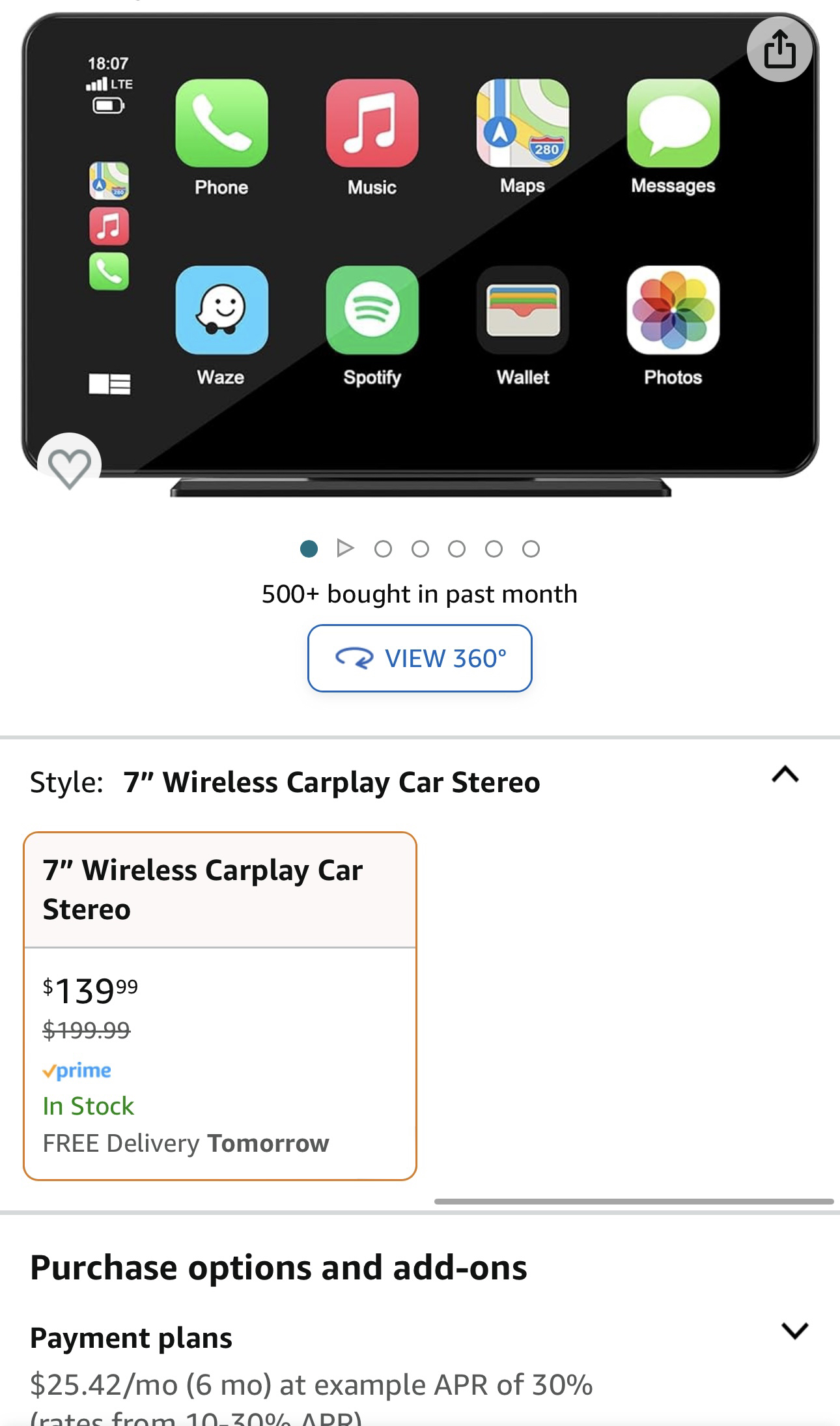 7” Smart Screen Apple/Android