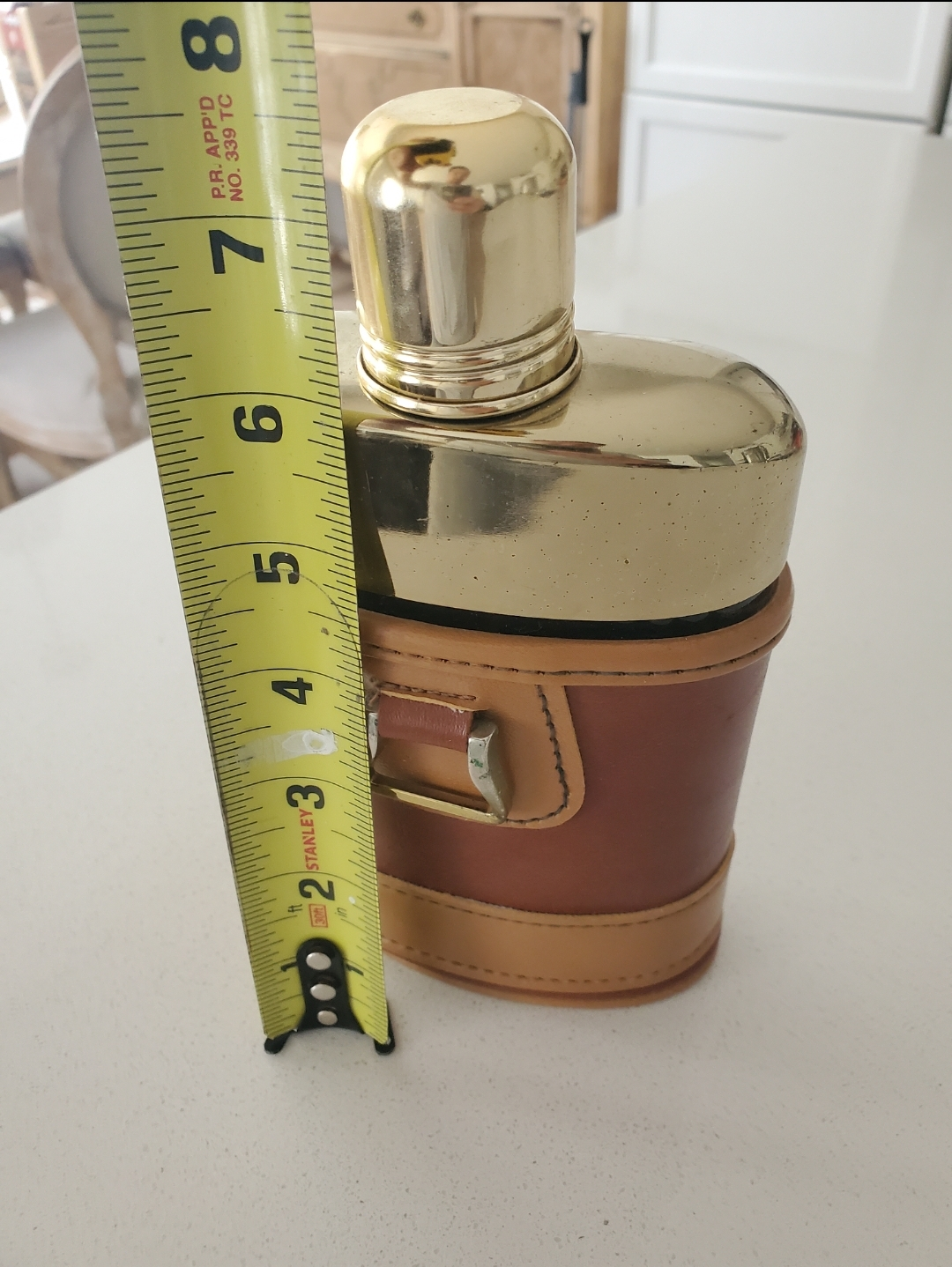 Vintage Glass Flask with Leather - photo 5