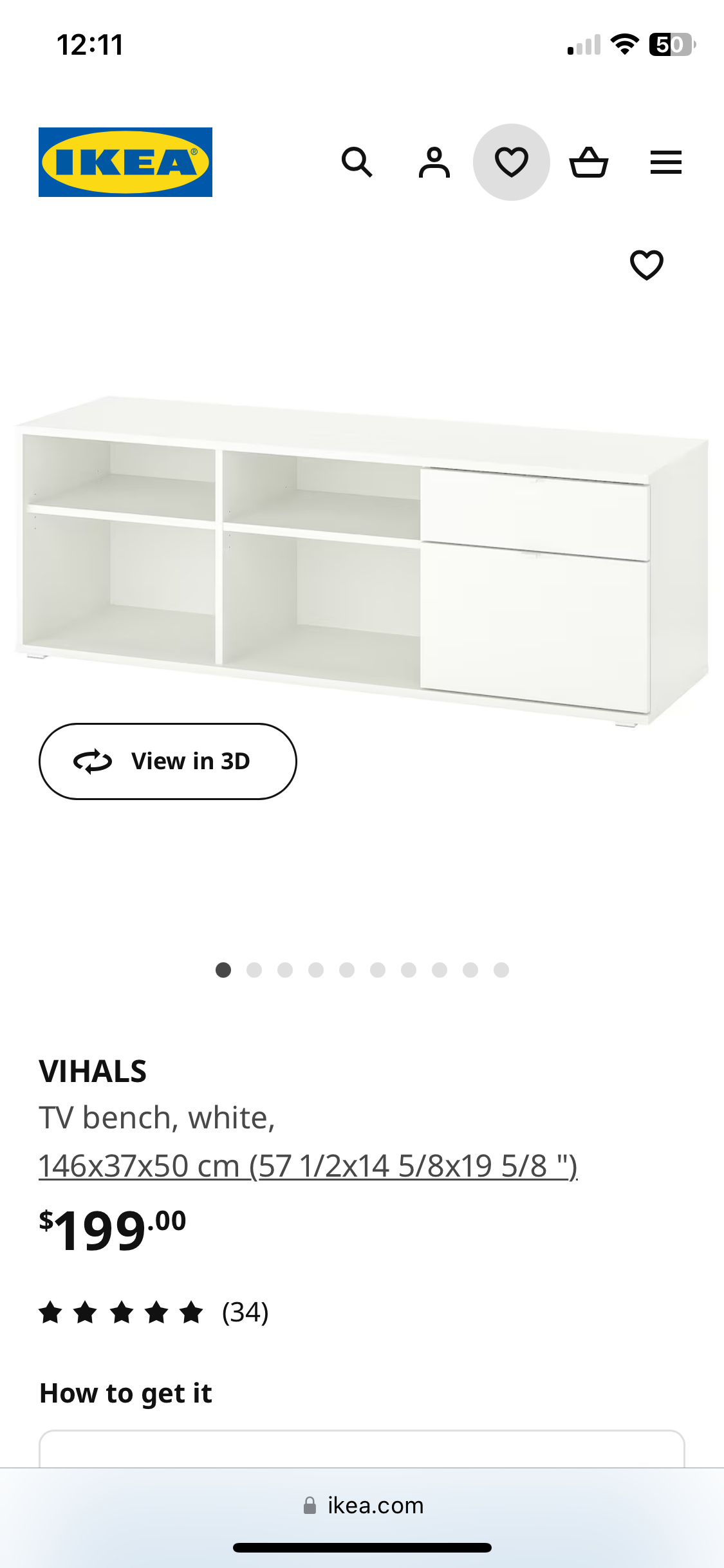 White IKEA TV Stand - photo 3