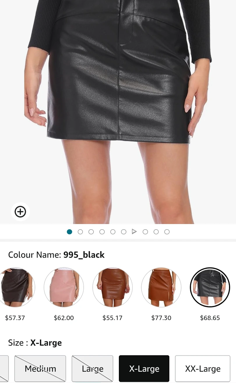 Women's High Waisted Faux Leather Mini Pencil Skirt - photo 4