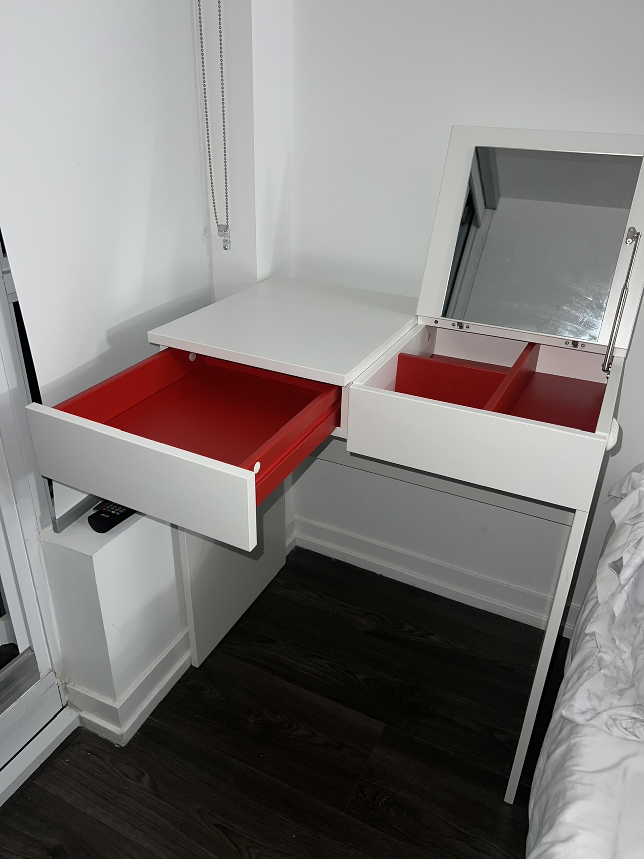 Desk with mirror