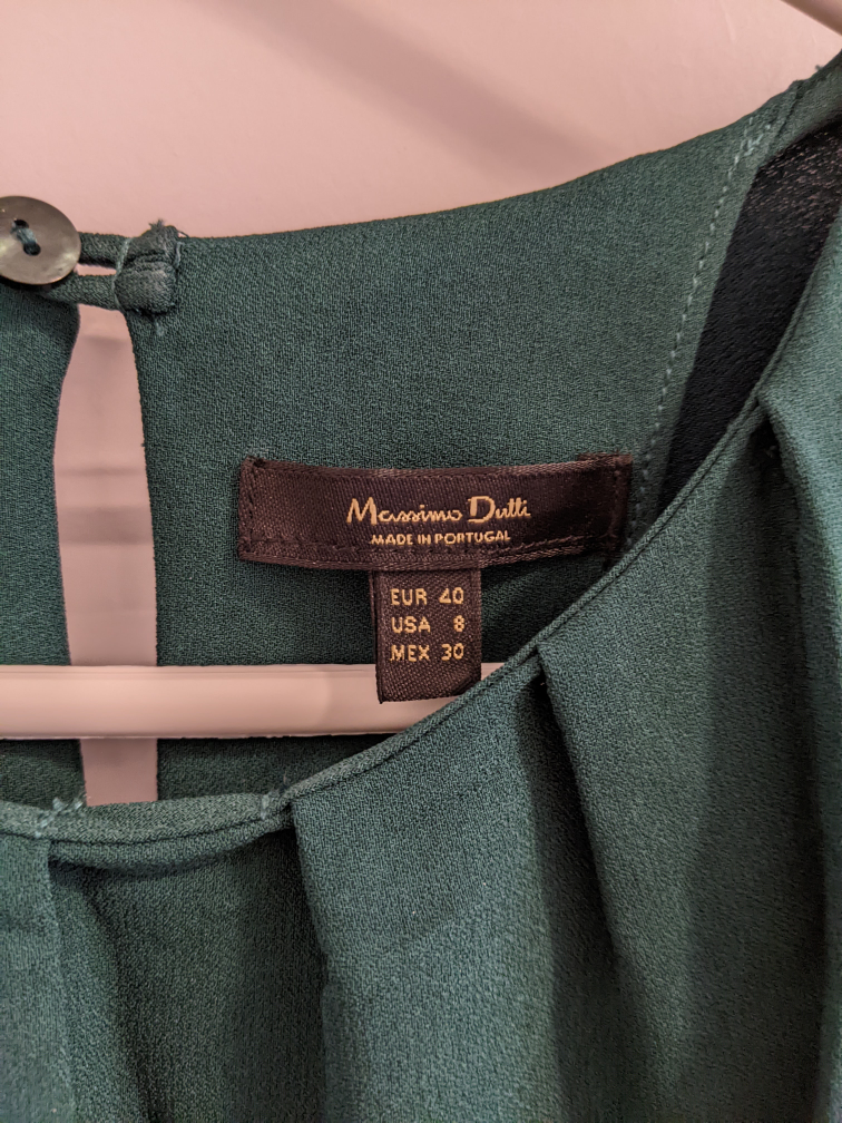 Massimo Dutti Women's Midi Dress (Green) image indicator(2)