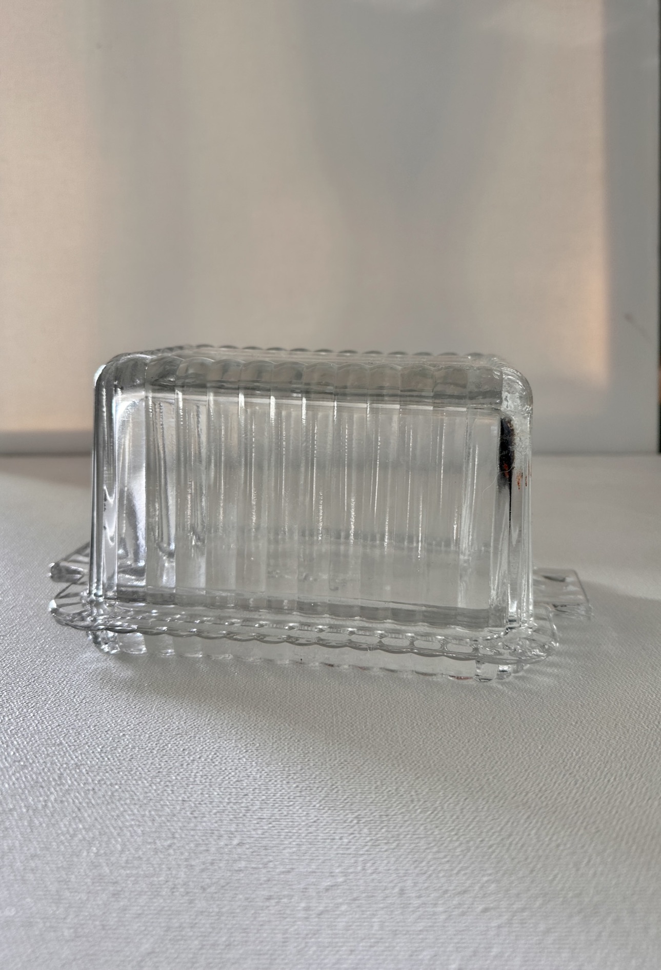 Vintage Fluted Butter Dish