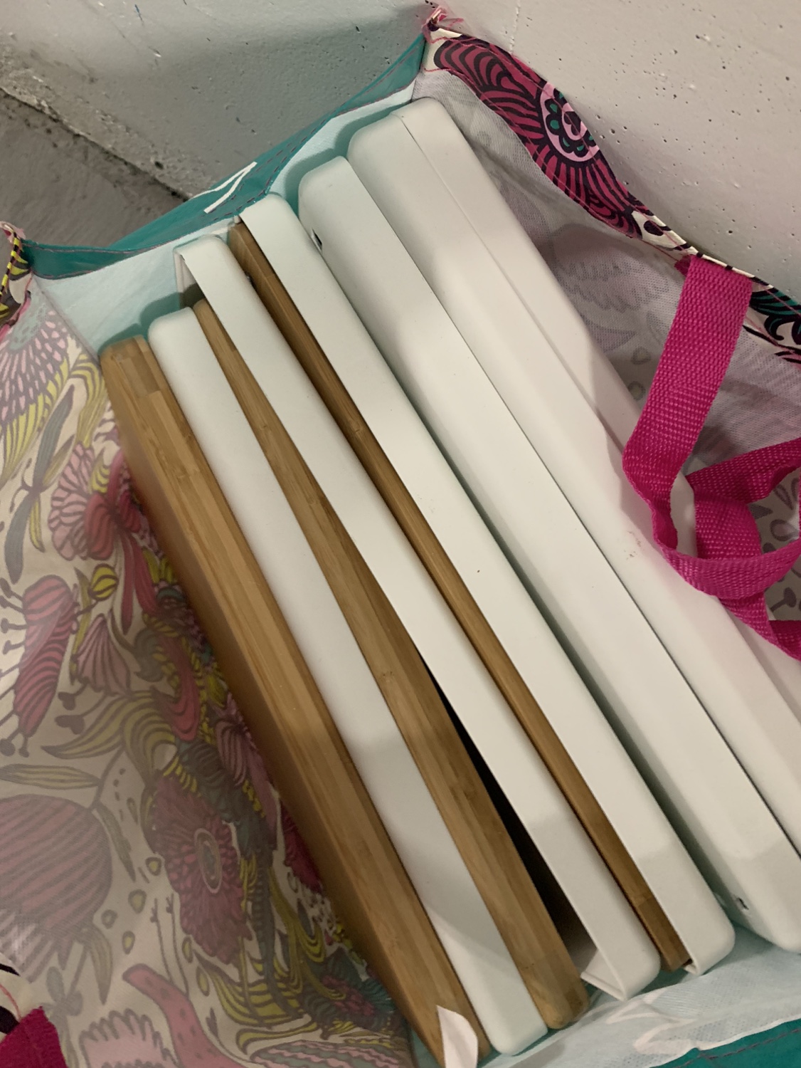 IKEA dynan shelf white and bamboo - photo 4