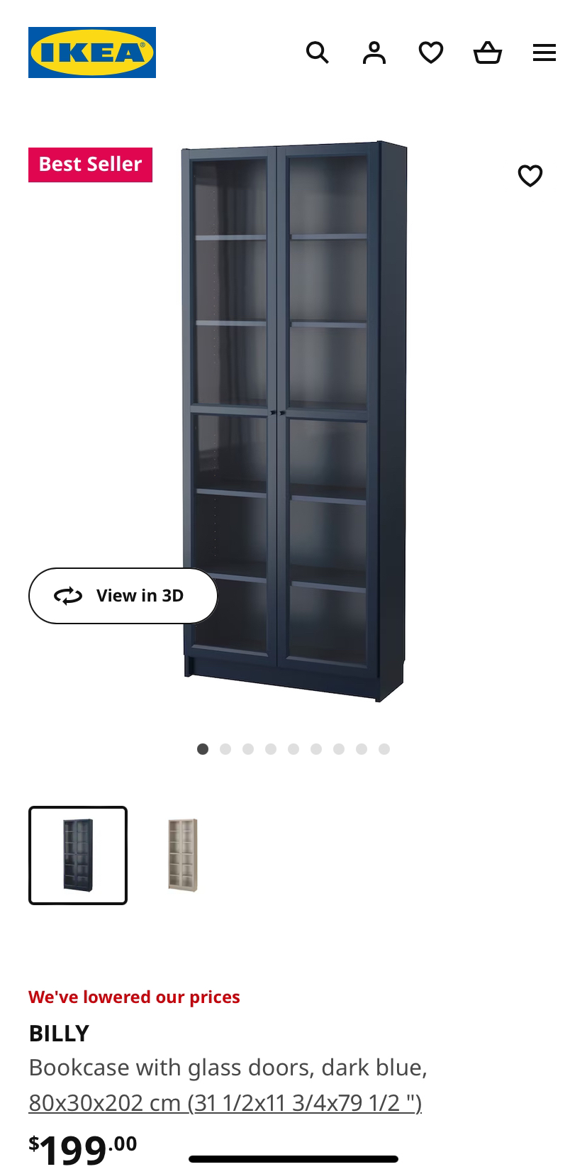 IKEA Billy Glass Book Case