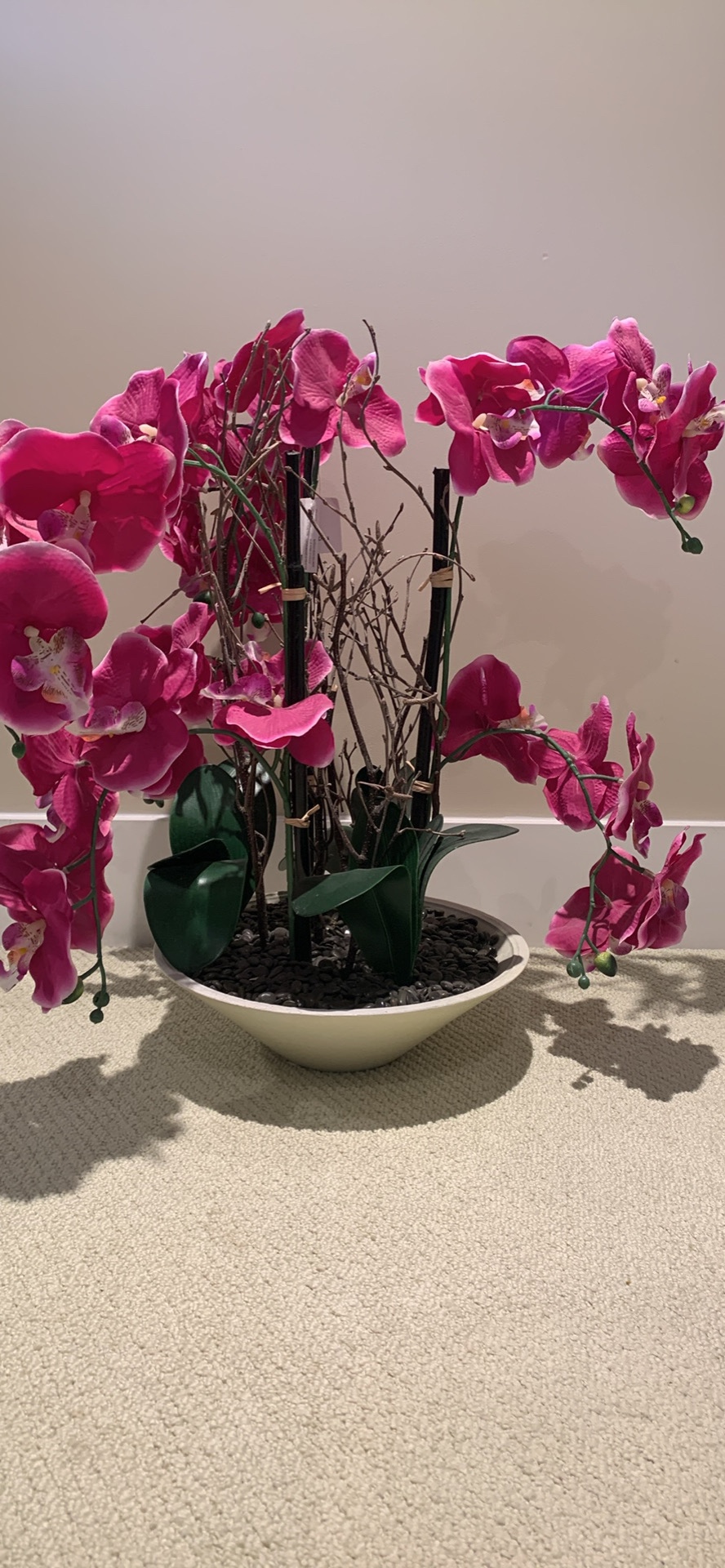 Plastic and cloth Orchid ornament