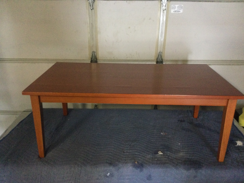 Wood coffee table