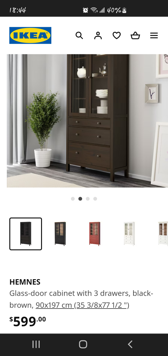 Ikea - Hemnes Glass Door Cabinet - photo 5