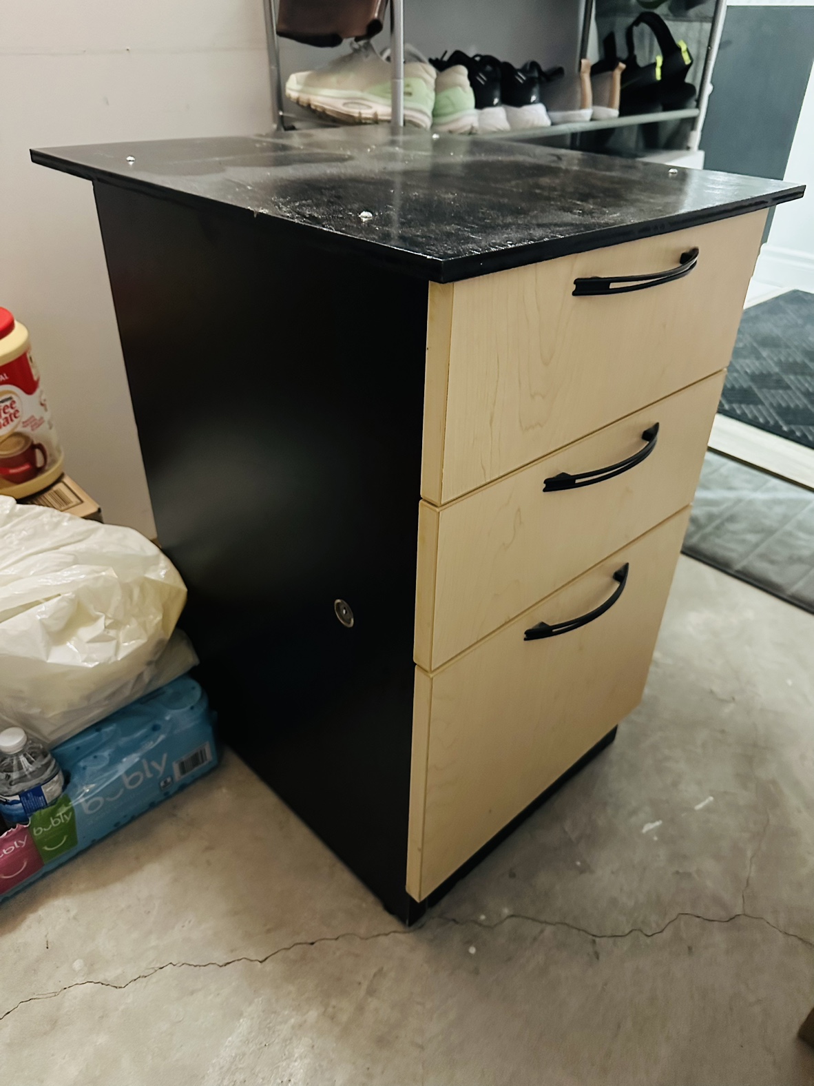 Side table with 3 drawers - photo 2