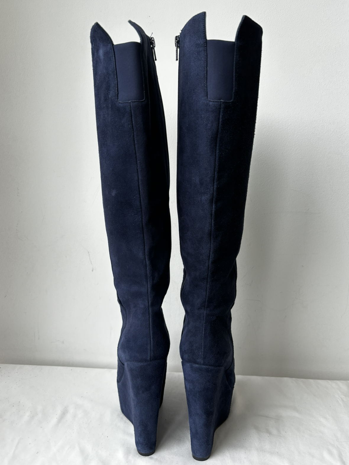 Authentic Blue Stuart Weitzman Knee High Suede Boots image indicator(4)