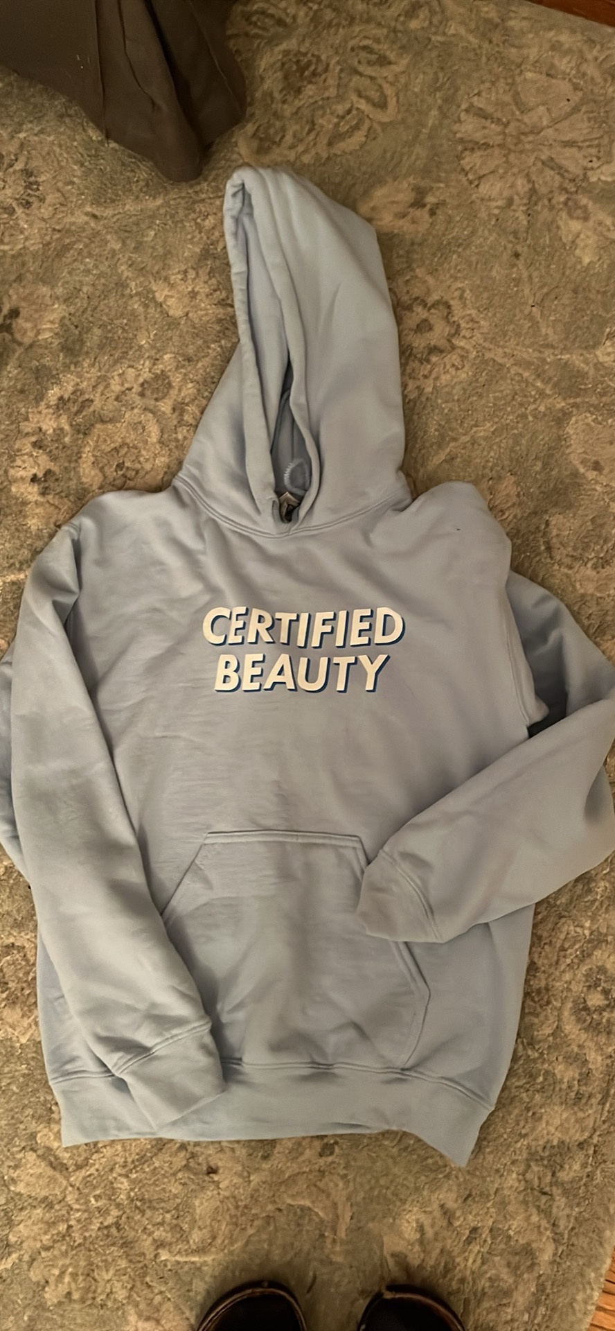 Light blue hoodie size small -Certified Beauty line thumbnail