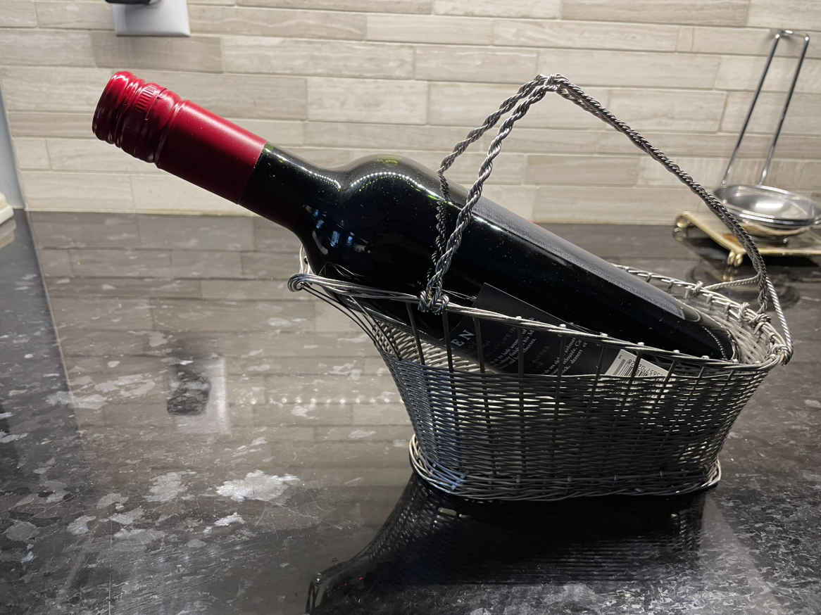 Wine bottle holder/ pourer- metal image indicator(3)