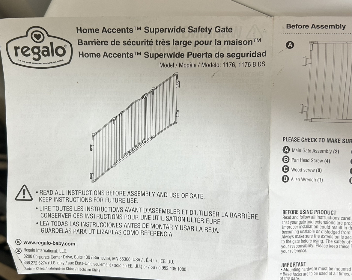 Regalo Superwide 74” Safety Gate thumbnail