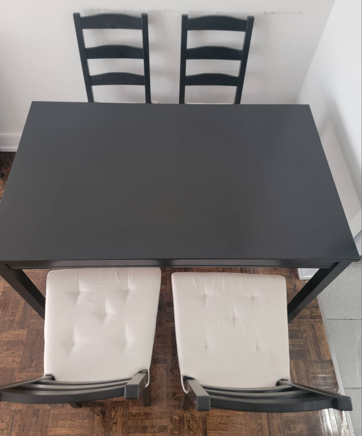 Ikea Dinning table with chairs and cushions - photo 4