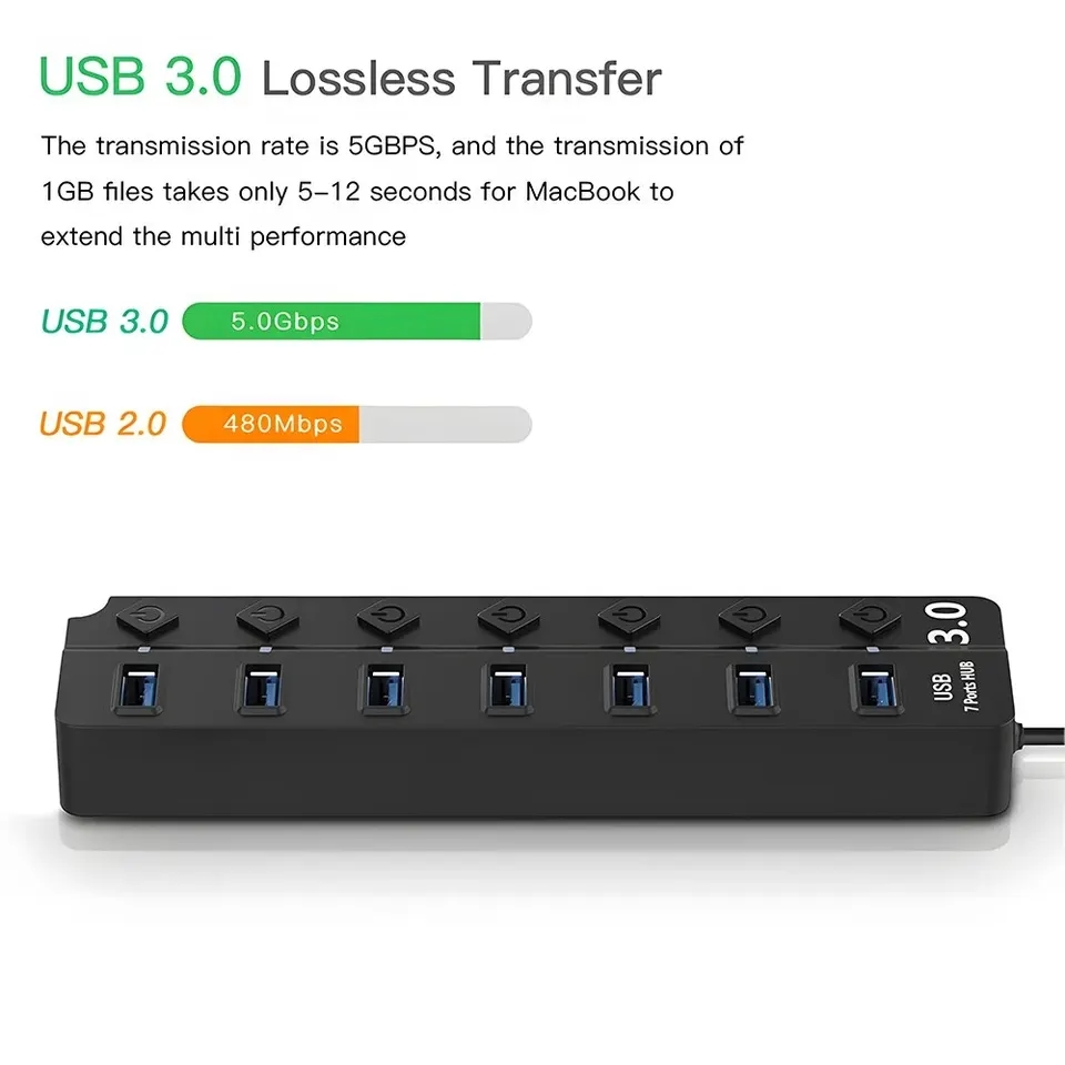 7 And 4 slots USB 3.0 Hub - photo 4