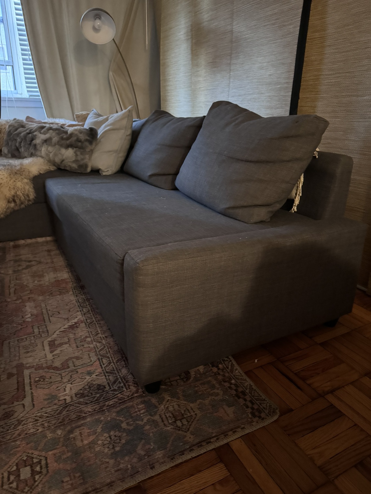 IKEA grey friheten sleeper sofa - photo 4