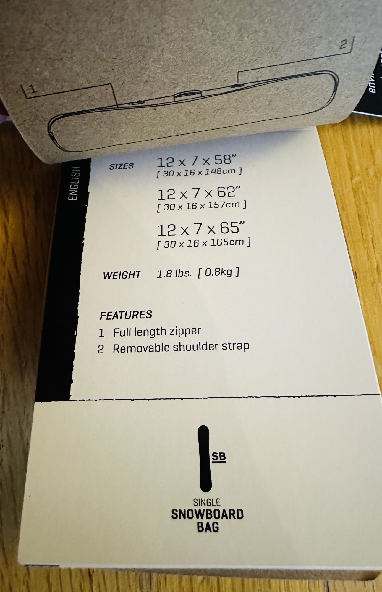 165cm snowboard bag image indicator(4)
