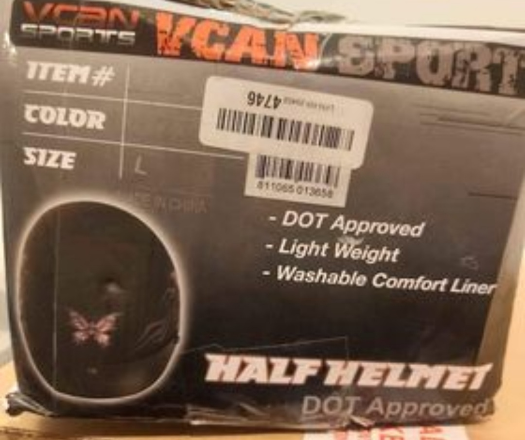VCAN Sports Half Helmet  Dot approved! Size Large! 🥕🥕 - photo 2
