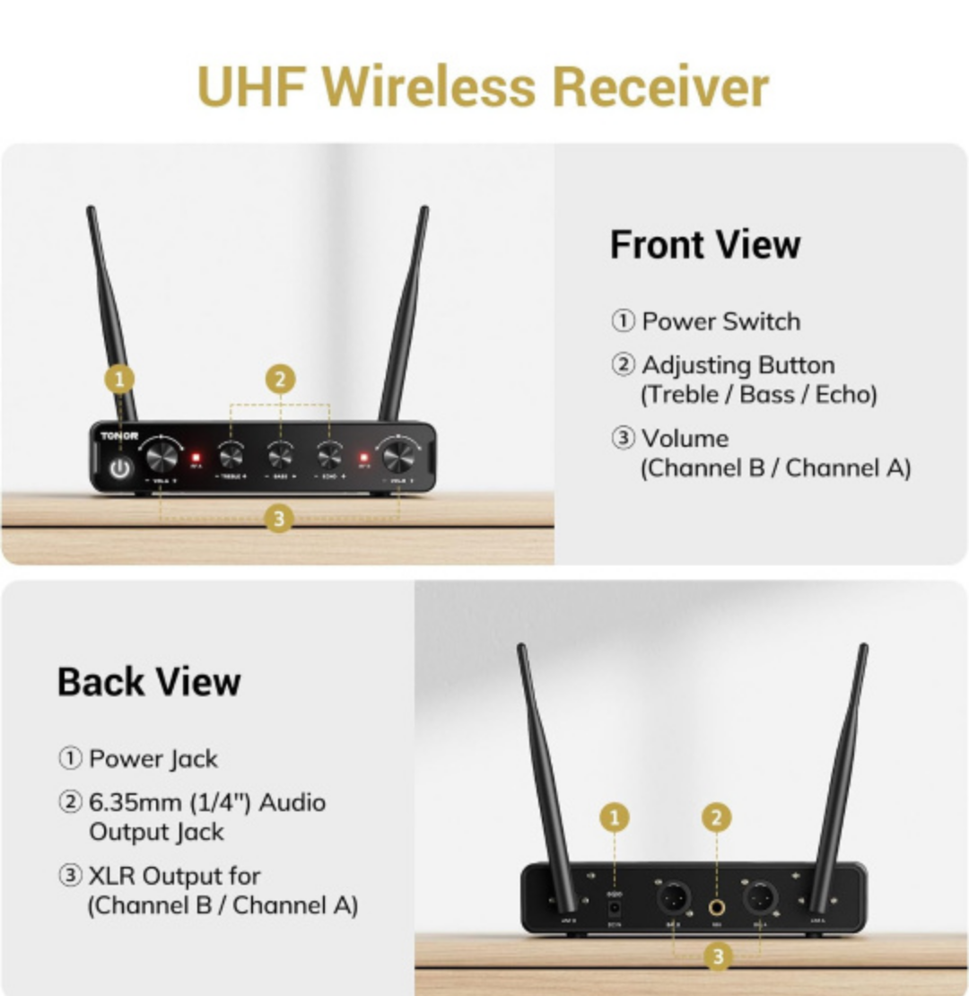 Wireless Microphone System | Cordless | Karoke - photo 2