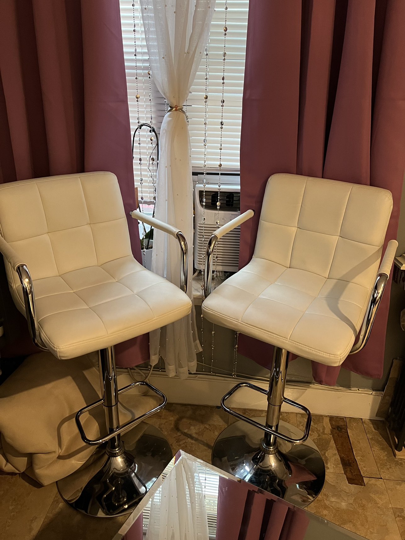 White bar chairs