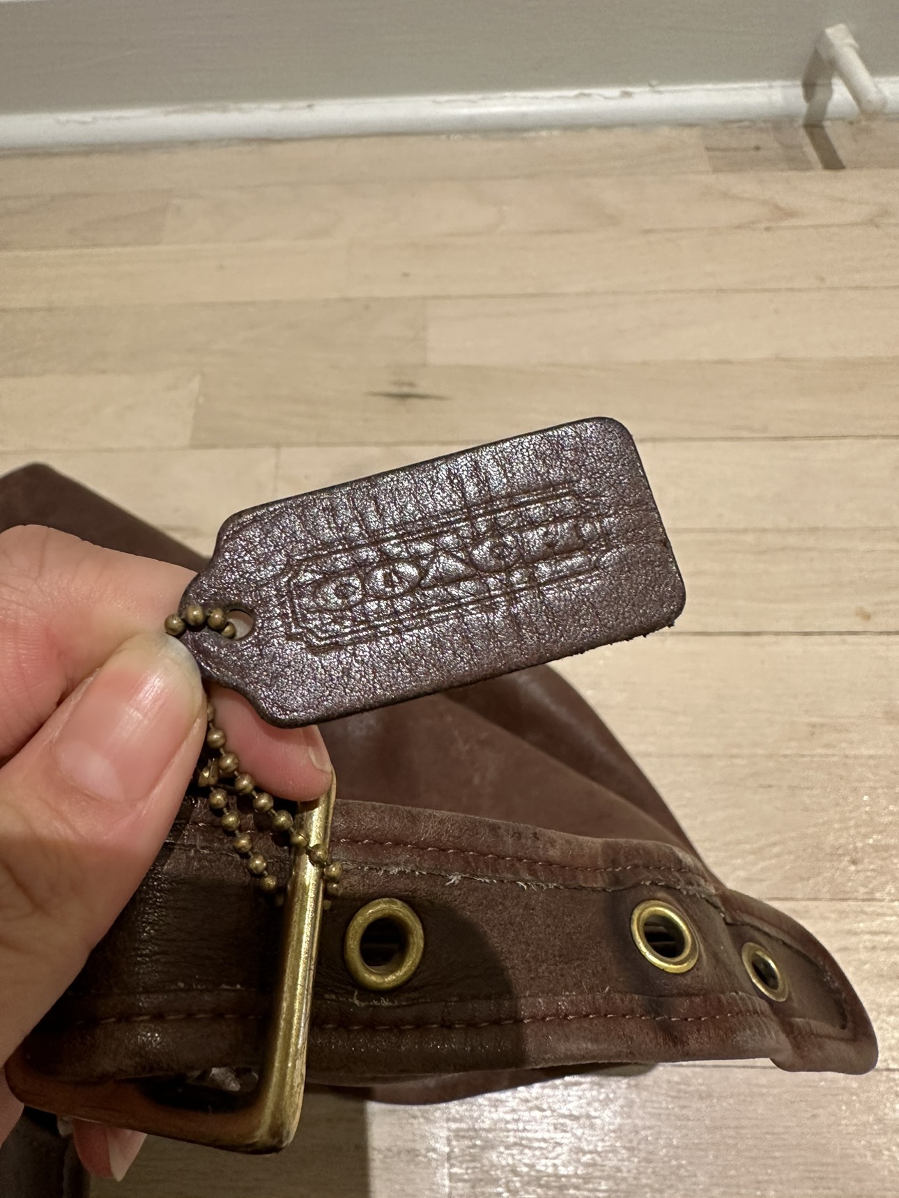 Vintage Coach Bown Leather Bucket Purse - photo 5