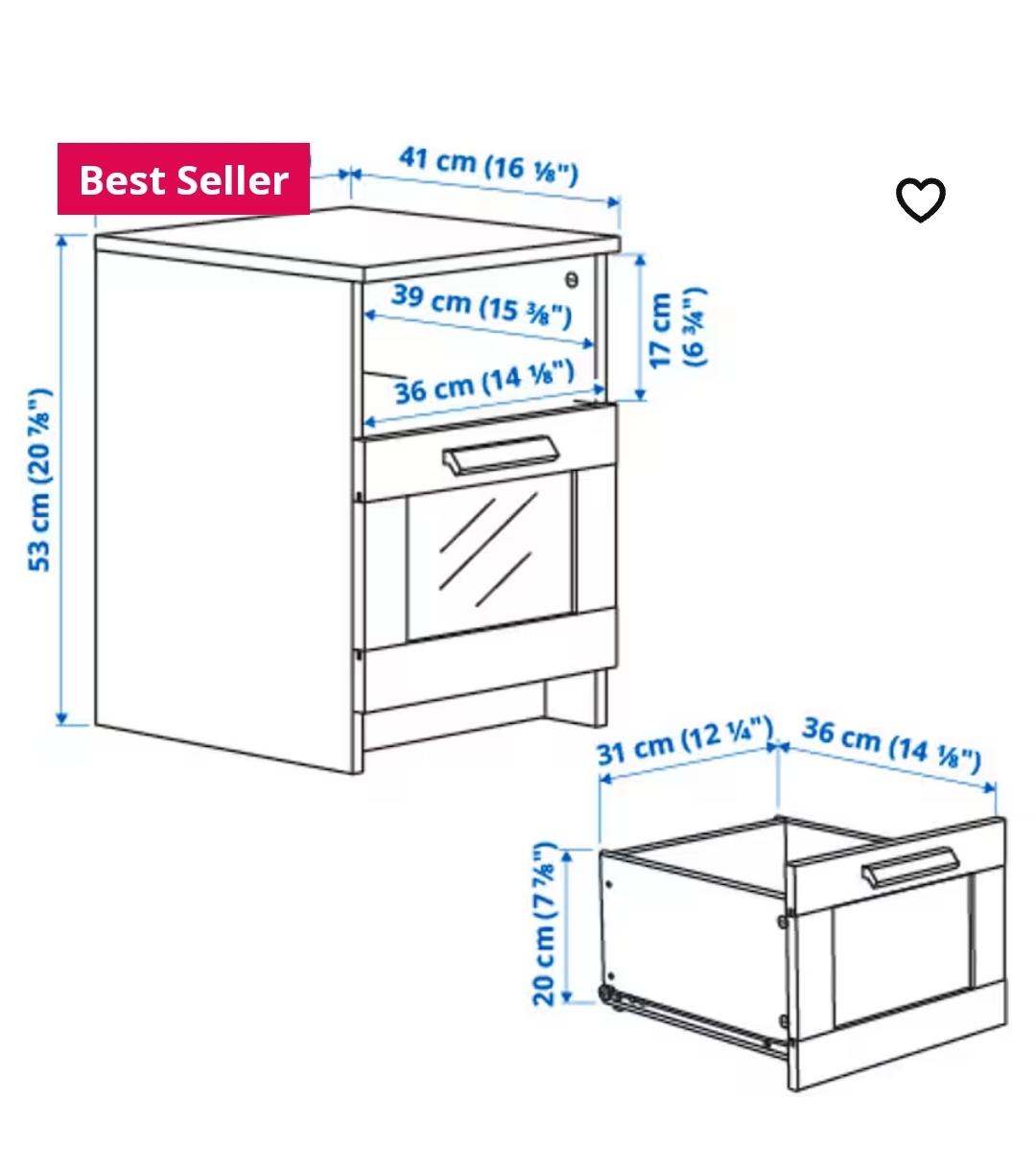 Ikea Brimnes Nightstand - photo 4