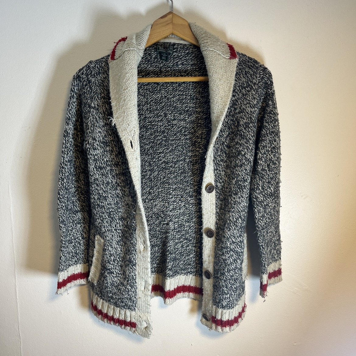 Roots Kids Cabin Cardigan Knit Salt & Pepper Sweater image indicator(2)