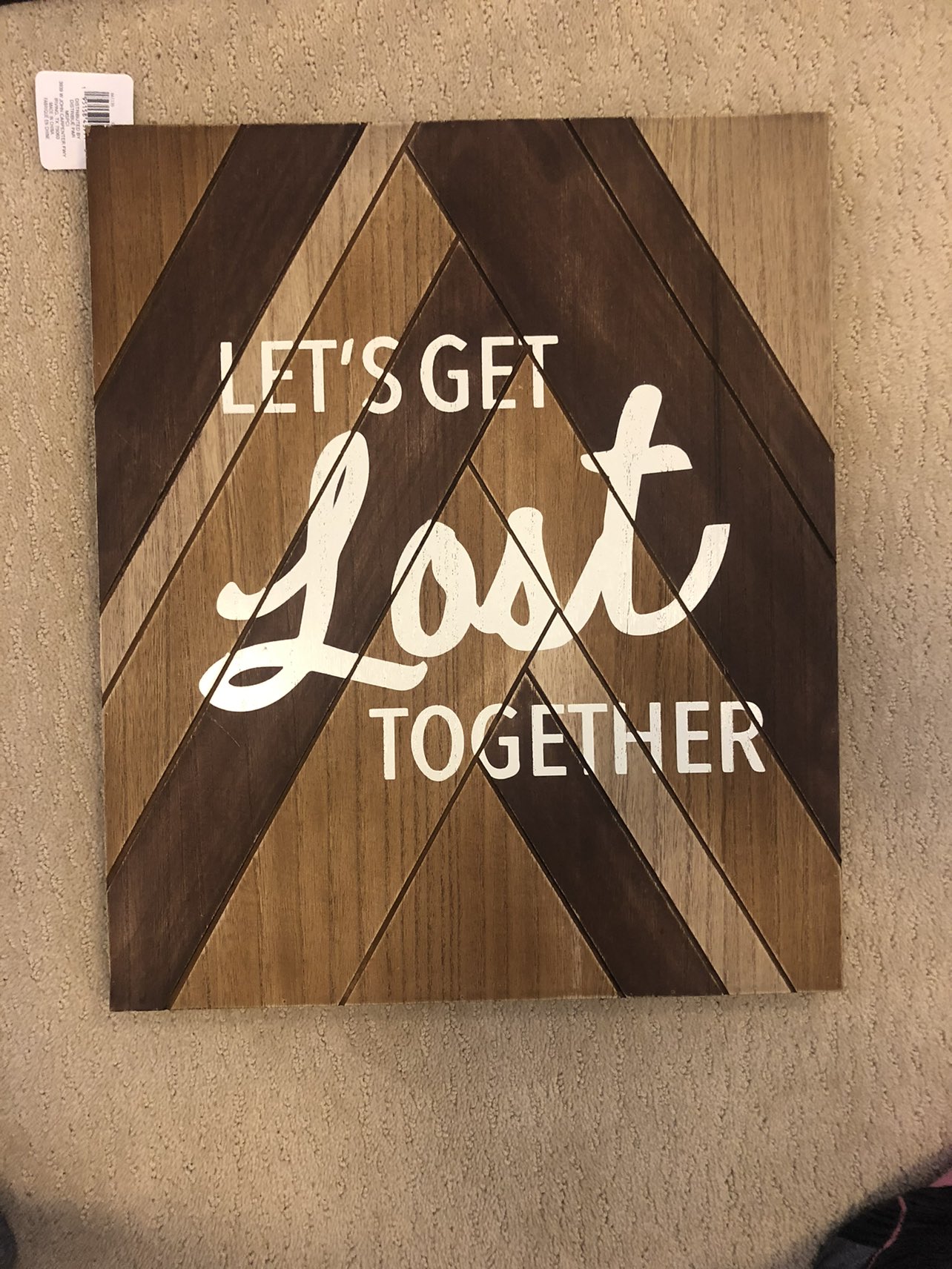 Home decor Picture “Let’s get lost together” Sign
