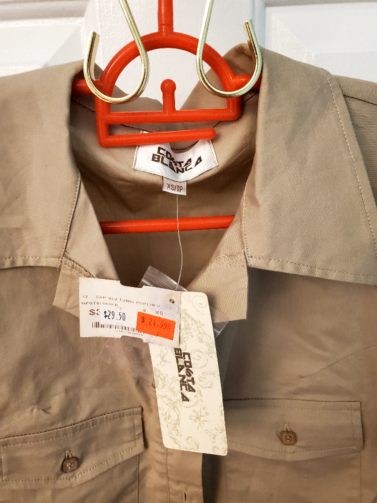 tan coloured shirt dress size xs nwt image indicator(2)