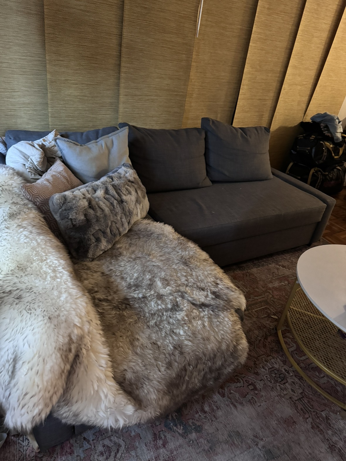IKEA grey friheten sleeper sofa - photo 2