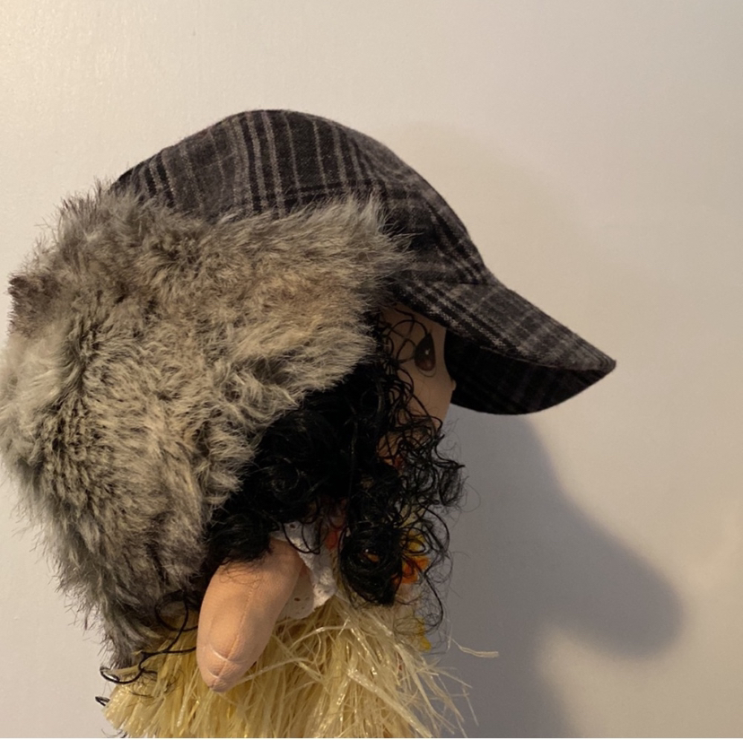 Unisex Grey Plaid Print Design Trappers Hat - photo 5
