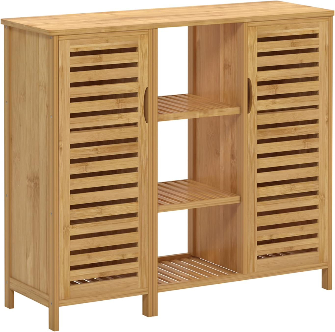 Soges Two Door, Three Shelf Bamboo Cabinet - photo 5