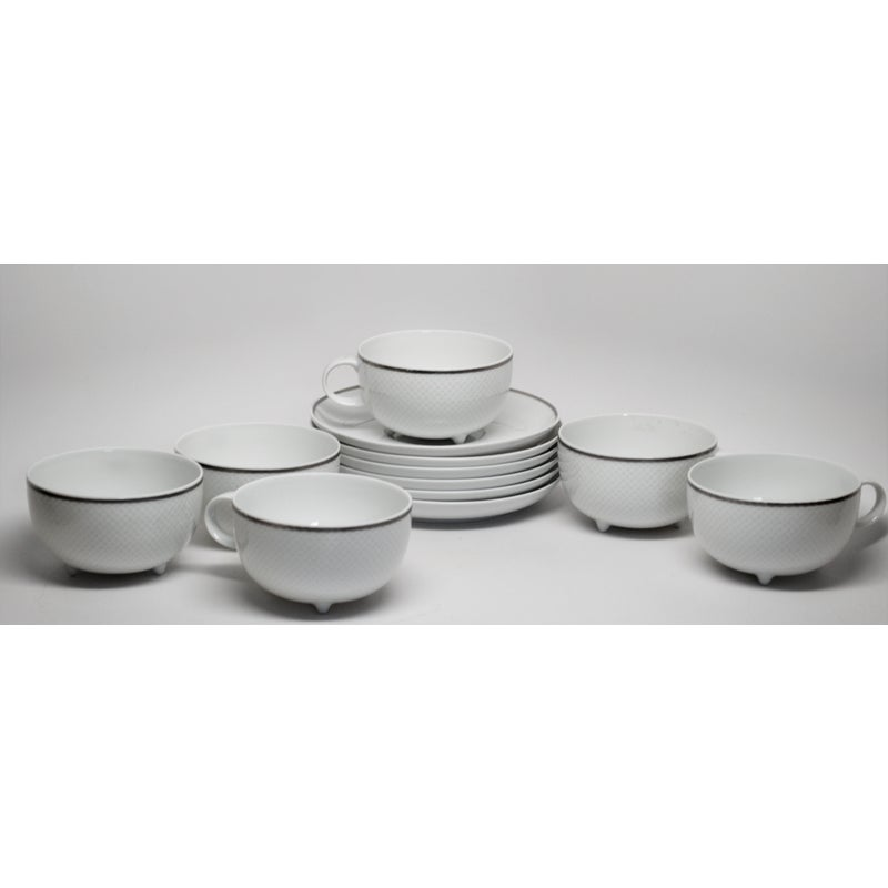 Rosenthal Continental White Platinum Silver Tea Cup Set - photo 5