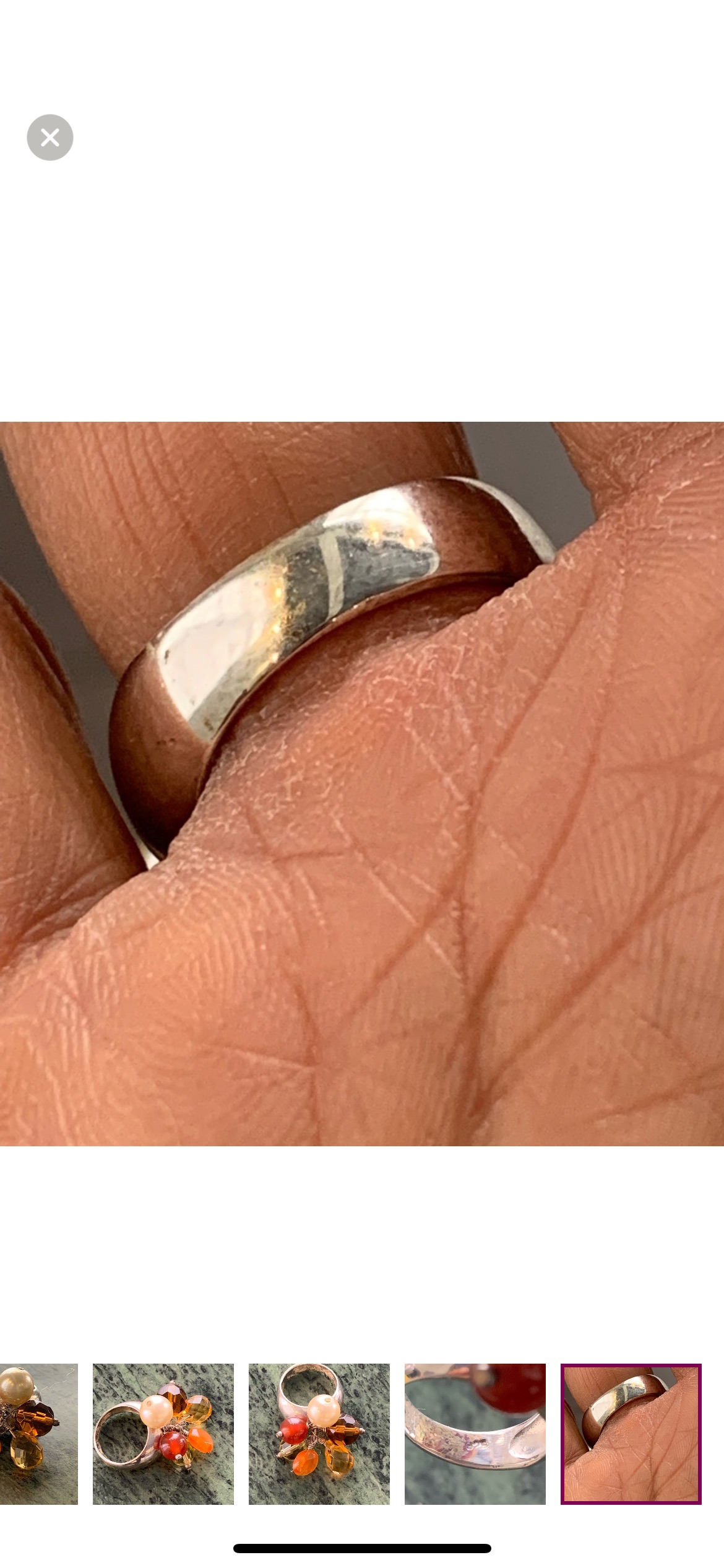 925 Sterling Silver ring with semi precious beads image indicator(5)