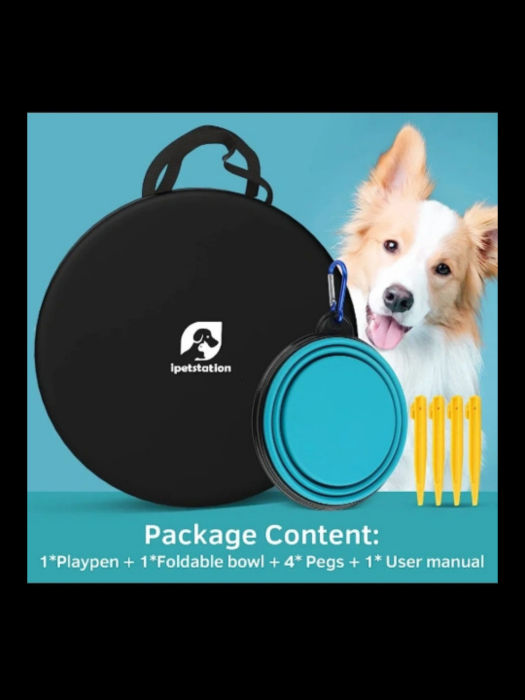 Pet Playpen in Cyan, 44"/110cm image indicator(6)