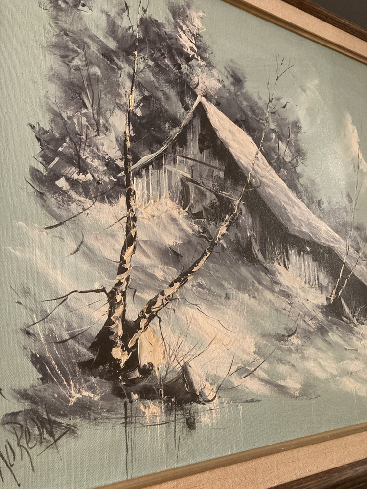 Oil on Canvas Painting with Oak Frame - photo 2